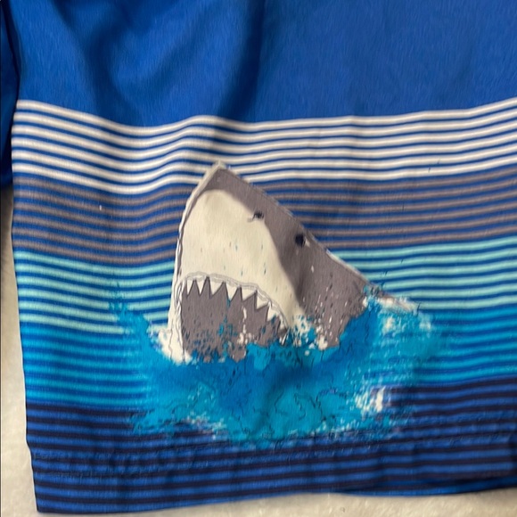 Cat & Jack Blue Shark Swim Trunks - Picture 3 of 10